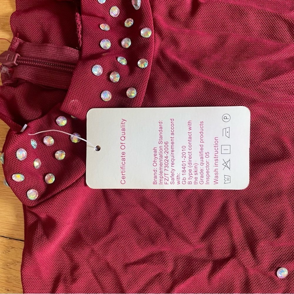 Red Rhinestone Bodysuit - Picture 5 of 9